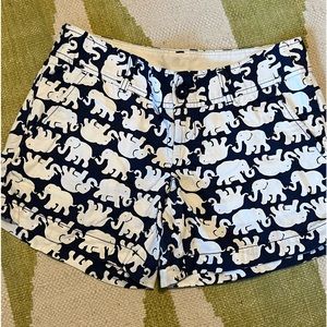 Lilly Pulitzer Elephant Shorts size 2 navy